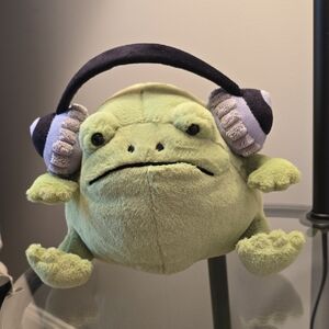 Jelly Cat Grump Frog With Headphones